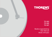 Thorens TD-907-TD-905-TD-903-Owners-Manual